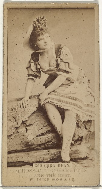 Card Number 360, Cora Dean, from the Actors and Actresses series (N145-3) issued by Duke Sons & Co. to promote Cross Cut Cigarettes