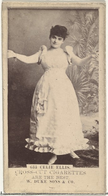 Card Number 633, Celia Ellis, from the Actors and Actresses series (N145-3) issued by Duke Sons & Co. to promote Cross Cut Cigarettes