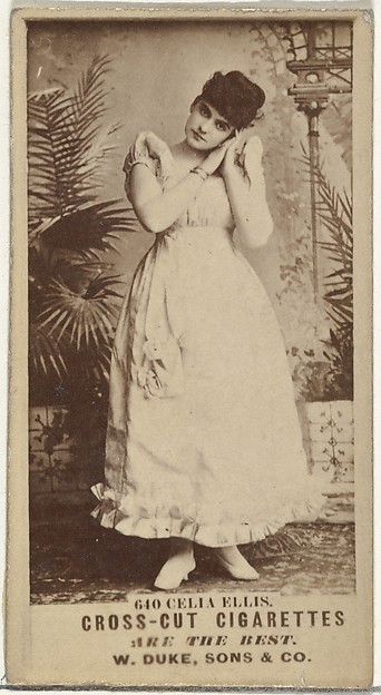 Card Number 640, Celia Ellis, from the Actors and Actresses series (N145-3) issued by Duke Sons & Co. to promote Cross Cut Cigarettes