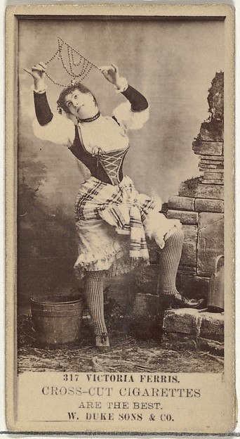Card Number 317, Victoria Ferris, from the Actors and Actresses series (N145-3) issued by Duke Sons & Co. to promote Cross Cut Cigarettes