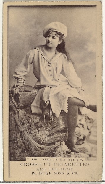 Card Number 718, Miss Florian, from the Actors and Actresses series (N145-3) issued by Duke Sons & Co. to promote Cross Cut Cigarettes