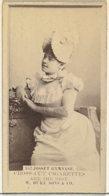 Card Number 352, Josset Gymnase, from the Actors and Actresses series (N145-3) issued by Duke Sons & Co. to promote Cross Cut Cigarettes