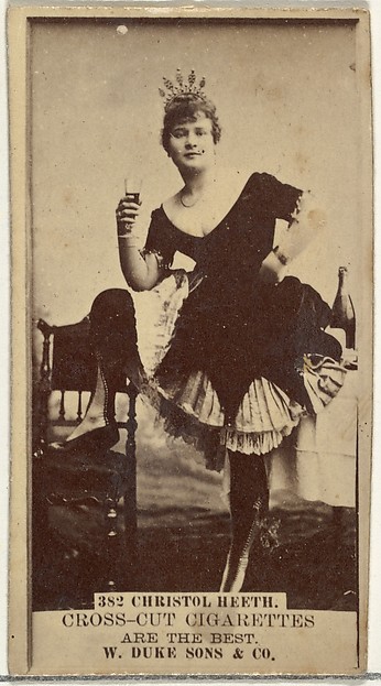 Card Number 382, Christol Heeth, from the Actors and Actresses series (N145-3) issued by Duke Sons & Co. to promote Cross Cut Cigarettes