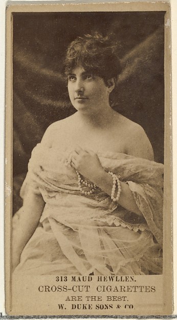 Card Number 313, Maud Hewllen, from the Actors and Actresses series (N145-3) issued by Duke Sons & Co. to promote Cross Cut Cigarettes
