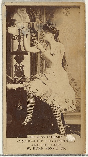 Card Number 600, Miss Jackson, from the Actors and Actresses series (N145-3) issued by Duke Sons & Co. to promote Cross Cut Cigarettes