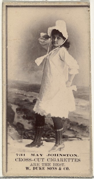 Card Number 731, May Johnston, from the Actors and Actresses series (N145-3) issued by Duke Sons & Co. to promote Cross Cut Cigarettes
