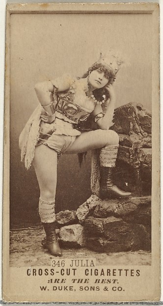 Card Number 346, Julia, from the Actors and Actresses series (N145-3) issued by Duke Sons & Co. to promote Cross Cut Cigarettes