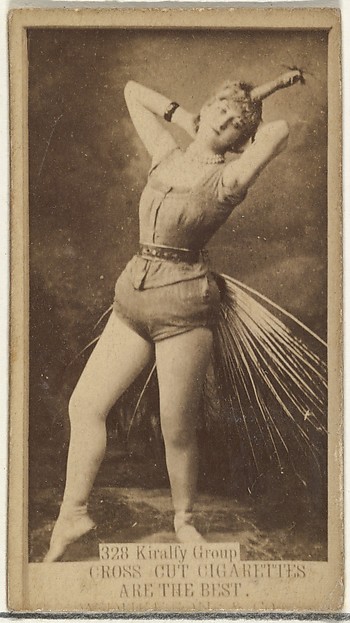Card Number 328, Kiralfy Group, from the Actors and Actresses series (N145-3) issued by Duke Sons & Co. to promote Cross Cut Cigarettes