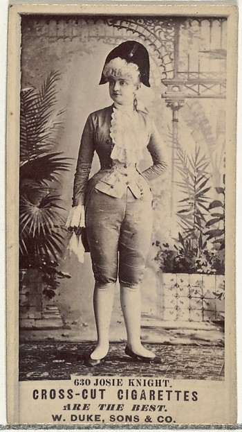 Card Number 630, Josie Knight, from the Actors and Actresses series (N145-3) issued by Duke Sons & Co. to promote Cross Cut Cigarettes