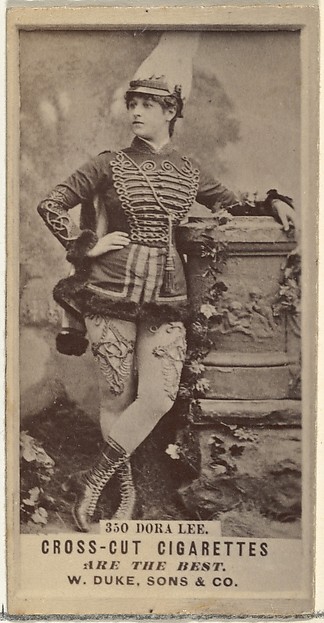 Card Number 350, Dora Lee, from the Actors and Actresses series (N145-3) issued by Duke Sons & Co. to promote Cross Cut Cigarettes