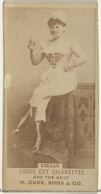 Lillis, from the Actors and Actresses series (N145-3) issued by Duke Sons & Co. to promote Cross Cut Cigarettes