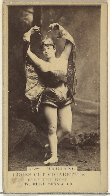 Mariani, from the Actors and Actresses series (N145-3) issued by Duke Sons & Co. to promote Cross Cut Cigarettes