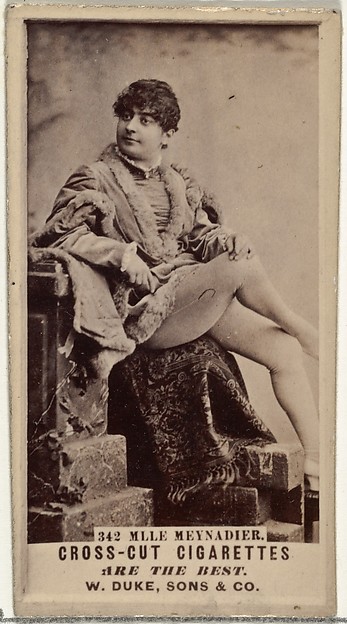Card Number 342, Mlle. Meynadier, from the Actors and Actresses series (N145-3) issued by Duke Sons & Co. to promote Cross Cut Cigarettes