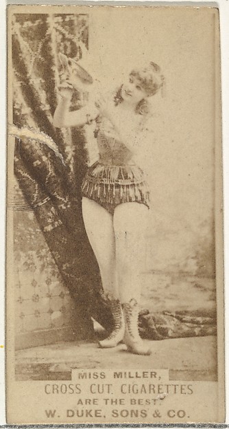 Miss Miller, from the Actors and Actresses series (N145-3) issued by Duke Sons & Co. to promote Cross Cut Cigarettes