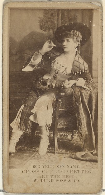 Card Number 603, Vere San Name, from the Actors and Actresses series (N145-3) issued by Duke Sons & Co. to promote Cross Cut Cigarettes