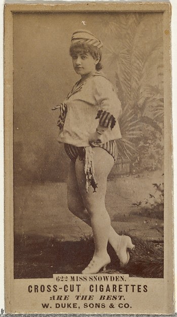 Card Number 622, Miss Snowden, from the Actors and Actresses series (N145-3) issued by Duke Sons & Co. to promote Cross Cut Cigarettes