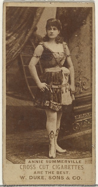 Annie Summerville, from the Actors and Actresses series (N145-3) issued by Duke Sons & Co. to promote Cross Cut Cigarettes