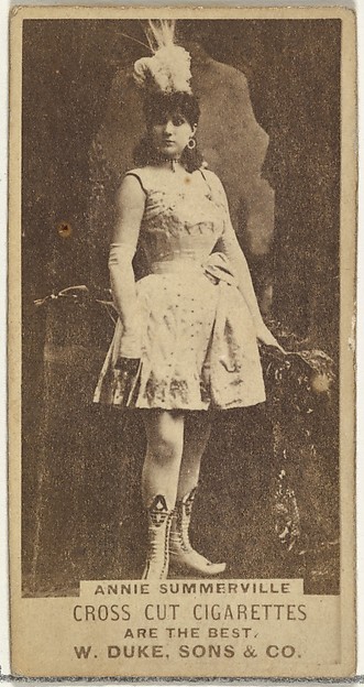 Annie Summerville, from the Actors and Actresses series (N145-3) issued by Duke Sons & Co. to promote Cross Cut Cigarettes