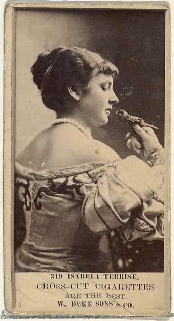 Card Number 319, Isabella Terrise, from the Actors and Actresses series (N145-3) issued by Duke Sons & Co. to promote Cross Cut Cigarettes by W. Duke, Sons & Co., The Metropolitan Museum of Art