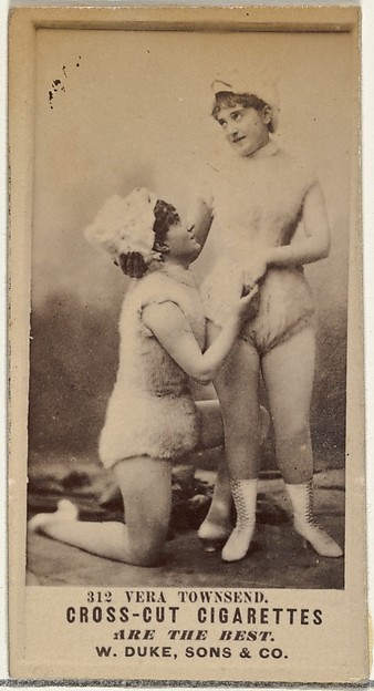 Card Number 312, Vera Townsend, from the Actors and Actresses series (N145-3) issued by Duke Sons & Co. to promote Cross Cut Cigarettes