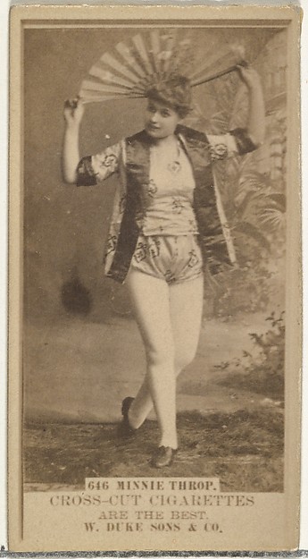 Card Number 646, Minnie Thorp, from the Actors and Actresses series (N145-3) issued by Duke Sons & Co. to promote Cross Cut Cigarettes