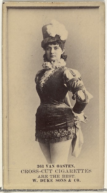 Card Number 361, Von Oasten, from the Actors and Actresses series (N145-3) issued by Duke Sons & Co. to promote Cross Cut Cigarettes