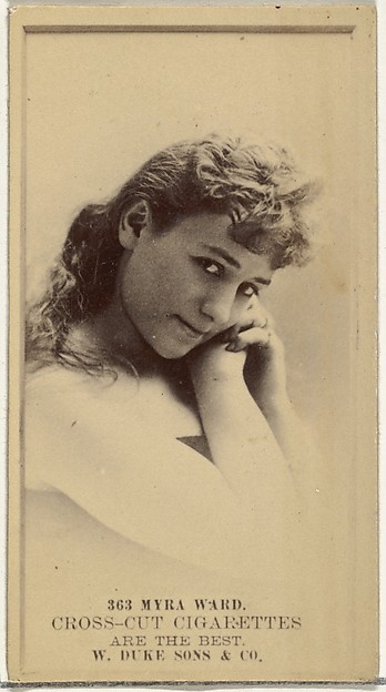 Card Number 363, Myra Ward, from the Actors and Actresses series (N145-3) issued by Duke Sons & Co. to promote Cross Cut Cigarettes by W. Duke, Sons & Co., The Metropolitan Museum of Art