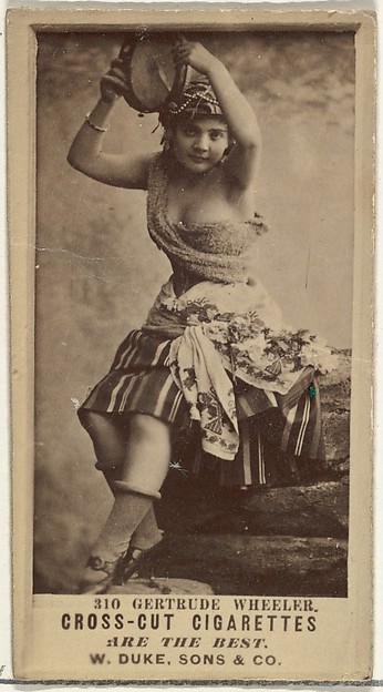 Card Number 310, Gertrude Wheeler, from the Actors and Actresses series (N145-3) issued by Duke Sons & Co. to promote Cross Cut Cigarettes