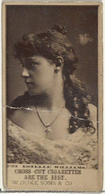 Card Number 723, Estelle Williams, from the Actors and Actresses series (N145-3) issued by Duke Sons & Co. to promote Cross Cut Cigarettes