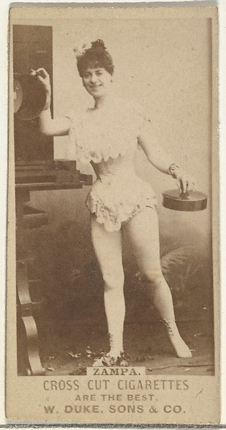 Zampa, from the Actors and Actresses series (N145-3) issued by Duke Sons & Co. to promote Cross Cut Cigarettes