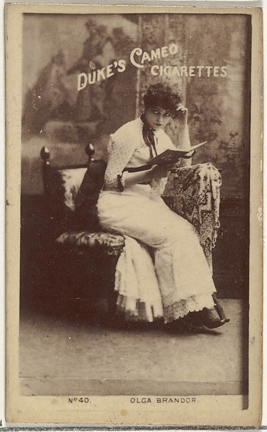 Card Number 40, Olga Brandon, from the Actors and Actresses series (N145-4) issued by Duke Sons & Co. to promote Cameo Cigarettes by W. Duke, Sons & Co., The Metropolitan Museum of Art