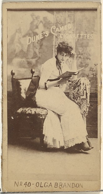 Card Number 40, Olga Brandon, from the Actors and Actresses series (N145-4) issued by Duke Sons & Co. to promote Cameo Cigarettes by W. Duke, Sons & Co., The Metropolitan Museum of Art