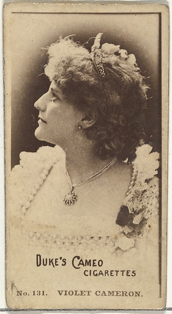 Card Number 131, Violet Cameron, from the Actors and Actresses series (N145-4) issued by Duke Sons & Co. to promote Cameo Cigarettes