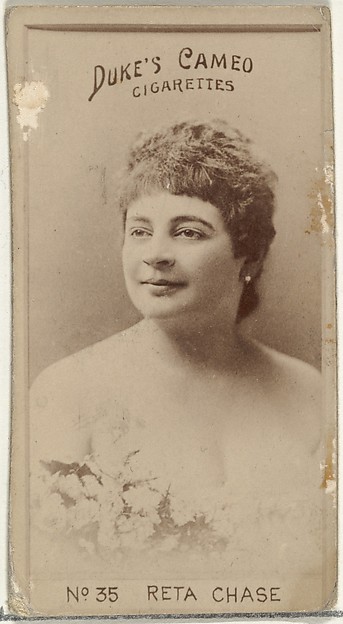 Card Number 35, Rita Chase, from the Actors and Actresses series (N145-4) issued by Duke Sons & Co. to promote Cameo Cigarettes by W. Duke, Sons & Co., The Metropolitan Museum of Art