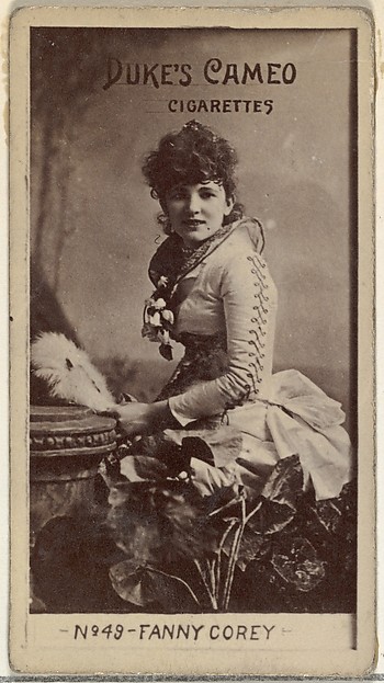 Card Number 49, Fanny Corey, from the Actors and Actresses series (N145-4) issued by Duke Sons & Co. to promote Cameo Cigarettes by W. Duke, Sons & Co., The Metropolitan Museum of Art