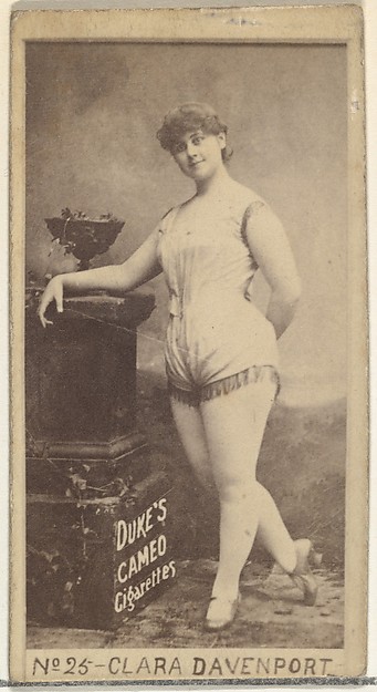 Card Number 25, Clara Davenport, from the Actors and Actresses series (N145-4) issued by Duke Sons & Co. to promote Cameo Cigarettes by W. Duke, Sons & Co., The Metropolitan Museum of Art