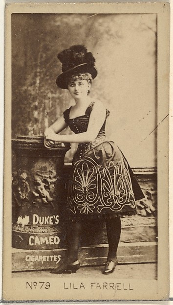 Card Number 79, Lila Farrell, from the Actors and Actresses series (N145-4) issued by Duke Sons & Co. to promote Cameo Cigarettes by W. Duke, Sons & Co., The Metropolitan Museum of Art