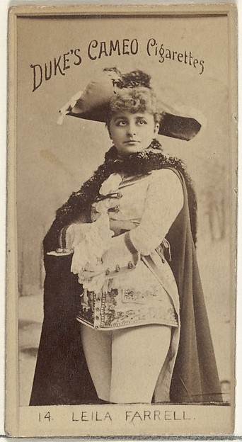 Card Number 14, Leila Farrell, from the Actors and Actresses series (N145-4) issued by Duke Sons & Co. to promote Cameo Cigarettes by W. Duke, Sons & Co., The Metropolitan Museum of Art