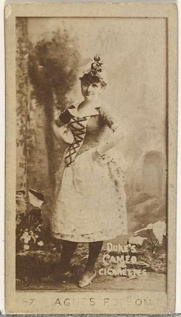 Card Number 87, Agnes Folsom, from the Actors and Actresses series (N145-4) issued by Duke Sons & Co. to promote Cameo Cigarettes by W. Duke, Sons & Co., The Metropolitan Museum of Art