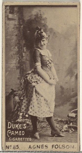 Card Number 85, Agnes Folsom, from the Actors and Actresses series (N145-4) issued by Duke Sons & Co. to promote Cameo Cigarettes