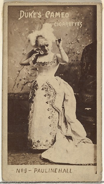 Card Number 9, Pauline Hall, from the Actors and Actresses series (N145-4) issued by Duke Sons & Co. to promote Cameo Cigarettes