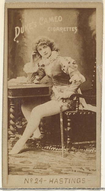 Card Number 24, Hastings, from the Actors and Actresses series (N145-4) issued by Duke Sons & Co. to promote Cameo Cigarettes