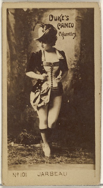 Card Number 101, Vernona Jarbeau, from the Actors and Actresses series (N145-4) issued by Duke Sons & Co. to promote Cameo Cigarettes