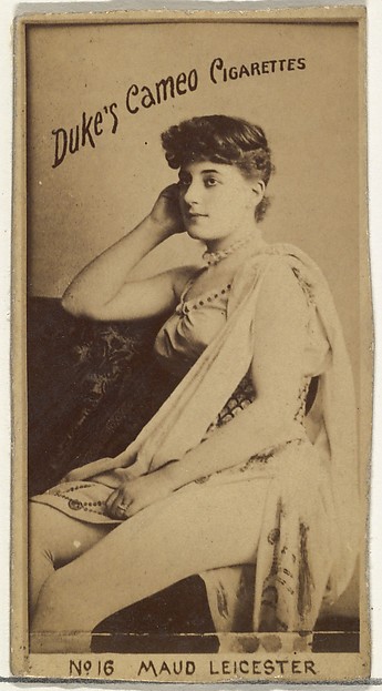 Card Number 16, Maud Leicester, from the Actors and Actresses series (N145-4) issued by Duke Sons & Co. to promote Cameo Cigarettes