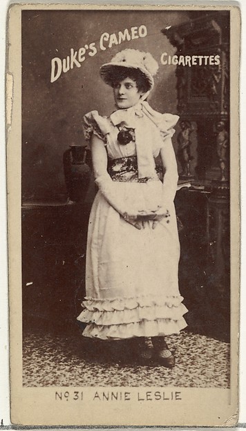 Card Number 31, Annie Leslie, from the Actors and Actresses series (N145-4) issued by Duke Sons & Co. to promote Cameo Cigarettes