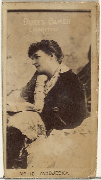 Card Number 110, Modjeska, from the Actors and Actresses series (N145-4) issued by Duke Sons & Co. to promote Cameo Cigarettes