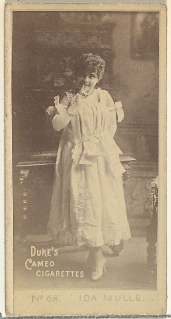 Card Number 68, Ida Mulle, from the Actors and Actresses series (N145-4) issued by Duke Sons & Co. to promote Cameo Cigarettes