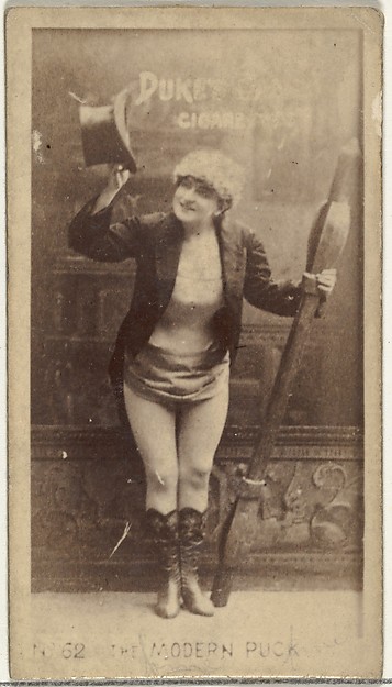 Card Number 62, The Modern Puck, from the Actors and Actresses series (N145-4) issued by Duke Sons & Co. to promote Cameo Cigarettes