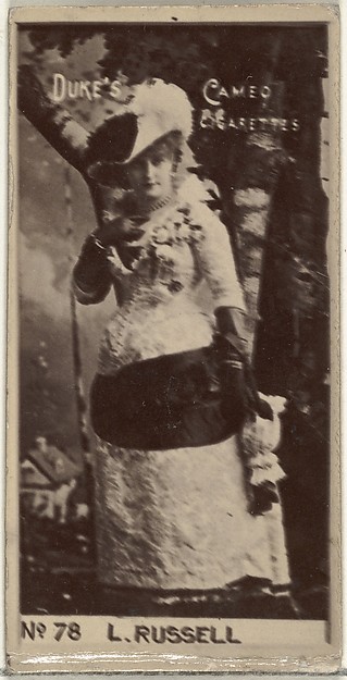 Card Number 78, Lillian Russell, from the Actors and Actresses series (N145-4) issued by Duke Sons & Co. to promote Cameo Cigarettes