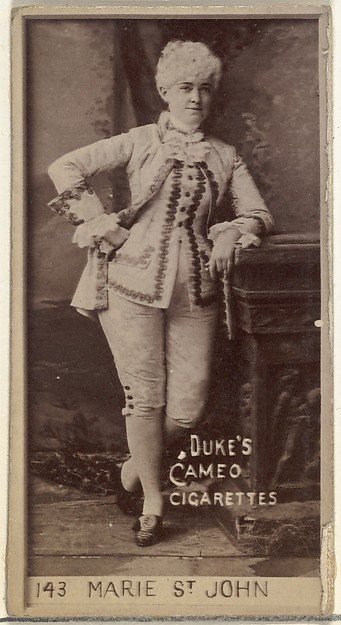 Card Number 143, Marie St. John, from the Actors and Actresses series (N145-4) issued by Duke Sons & Co. to promote Cameo Cigarettes by W. Duke, Sons & Co., The Metropolitan Museum of Art